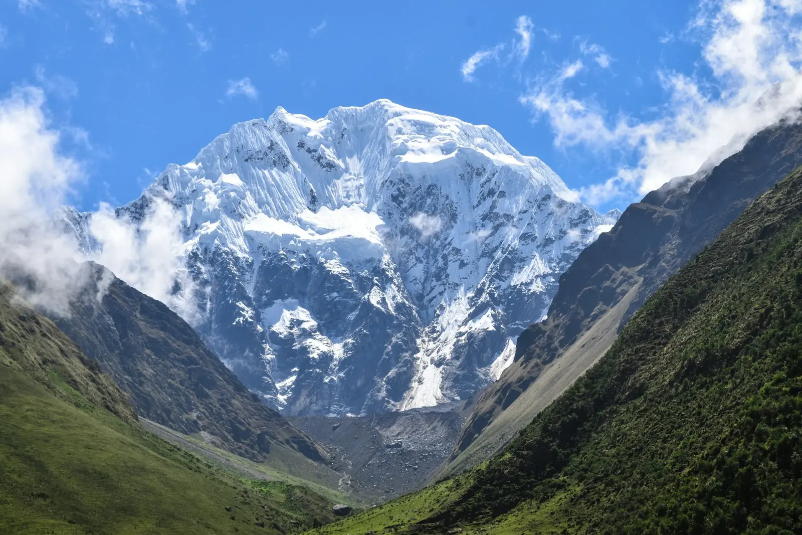 Best trek to Machu Picchu - snow-capped Andes valley, Peru