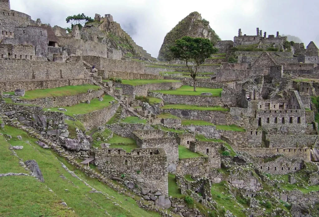 Inca Trail to Machu Picchu - stone ruins, Peru