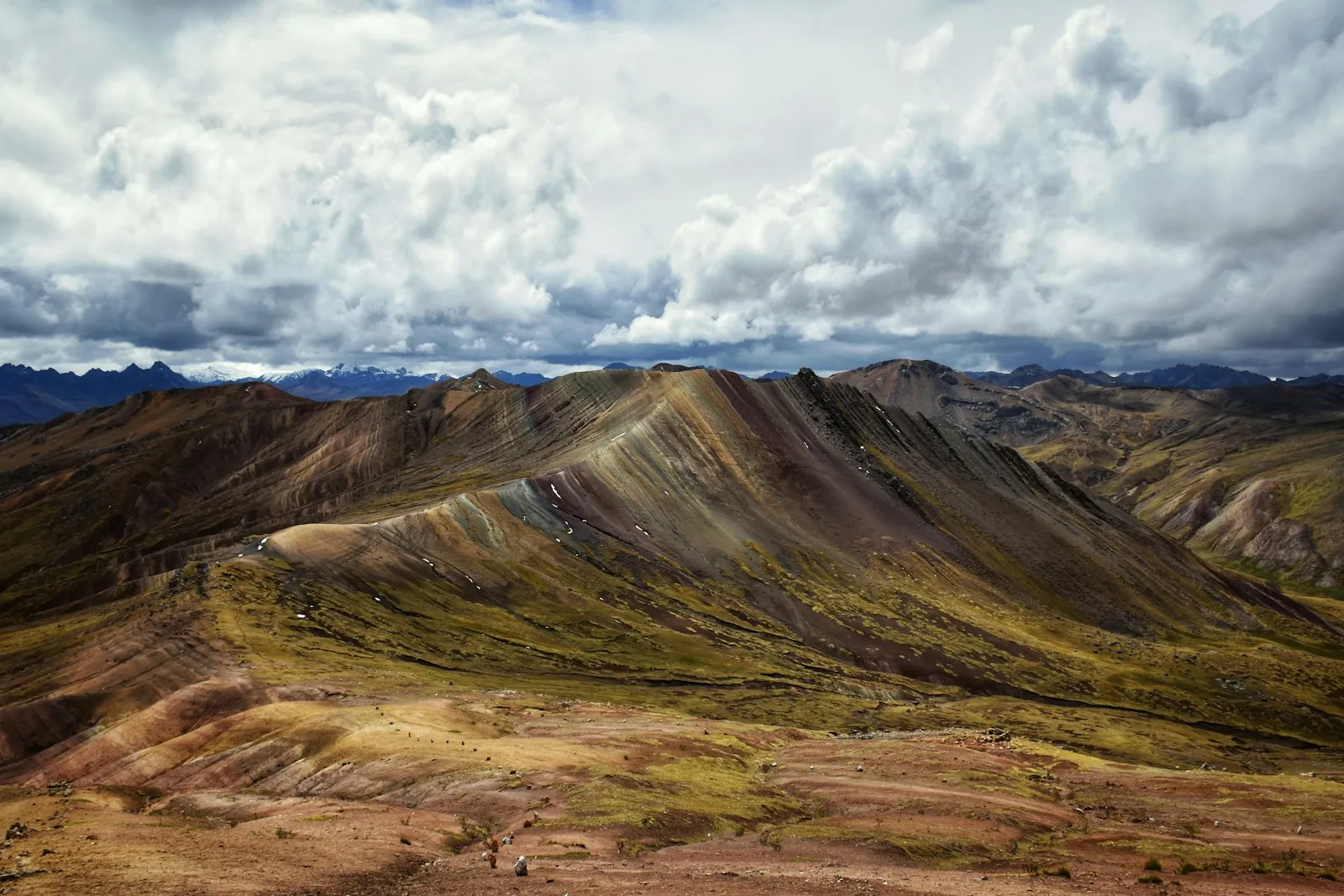 Andes mountain range view in the Cusco region